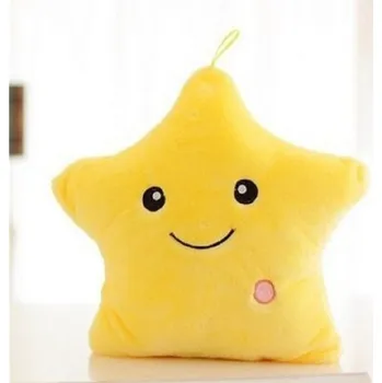 Polštář Dětský polštářek svítící hvězda žlutá