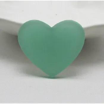 Mini dekorace srdce 30 ks tyrkysová