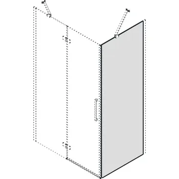 TRINITY sklo boční stěny, 1000mm, sklo čiré