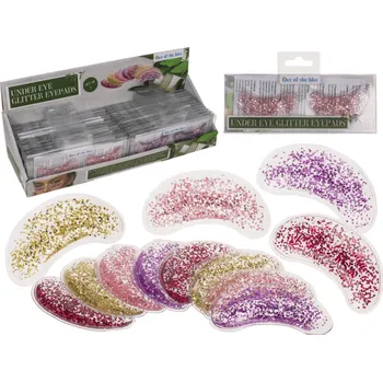 Péče o oční okolí Chladící polštářky pod oči gelové glitter