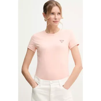 Dámské tričko Tričko Guess dámské, oranžová barva, W2YI44 J1314 W2YI44.J1314 24X, vel. XS