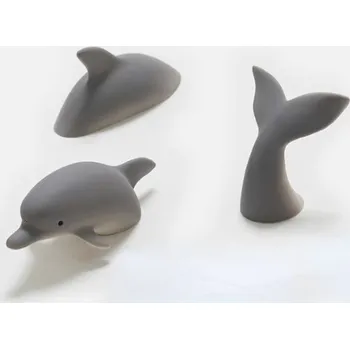 Dekorativní magnet Magnet delfín 3D | dekorace na lednici, mořský suvenýr 3 ks - 3ks