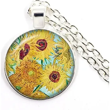 Náhrdelník Van gogh hvězdná noc náhrdelník | módní šperk, umělecký náhrdelník - 1