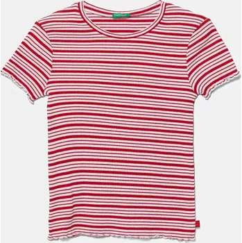 Chlapecké tričko Dětské tričko United Colors of Benetton červená barva, 3TLVC10N0 3TLVC10N0.G.Seasonal 33X, vel. 122