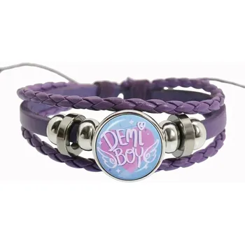 Náramek Duhový fialový náramek přátelství, lgbt motiv | náramek, šperk - 30