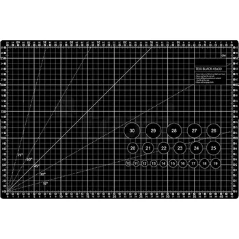 Příslušenství k šicímu stroji Řezací podložka TEXI BLACK 45 x 30 cm, 5vrstvá, zesílená