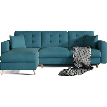 Sedací souprava Univerzální rohová sedačka DOLBY 21 L, tyrkysová látka +možnost VÝNOSU + vyzvednutí ZDARMA