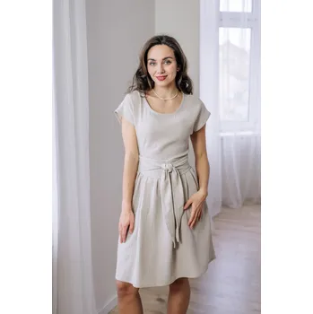 Dámské šaty Mušelínové šaty Olivie béžové Velikost: XXS