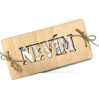 Dřevěné přání na bankovky NEVÍM
