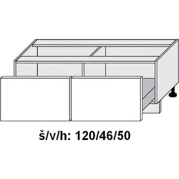 Koupelnový nábytek Dolní skříňka se zásuvkami BONN WHITE PREMIUM MAT 120 cm