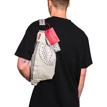 Cestovní taška Ledvinka Sprayground - Cream Check Shark Central Crossbody