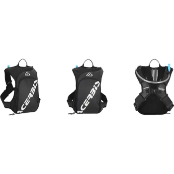 Zavazadlo na motocykl Batoh s picím vakem / picí vak ACERBIS SATHER LOGO barva černá/bílá fluo vak o objemu 2 litry, objem batohu 9 litrů (Mototašky, motobrašny, batůžky na motocykl)