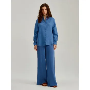 Kalhoty s širokými nohavicemi - XS - House - modrý - 795EA-55X