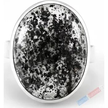 Prsten Stříbrný prsten (Ag 925/1000) s Black Sun Stone QA, vel. kamene cca 24 x 19 mm, RARITA (BSS7264R)