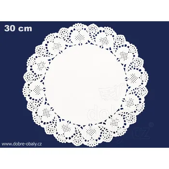 Papírové krajky cukrářské kulaté průměr 30 cm, 100 ks - Papírov