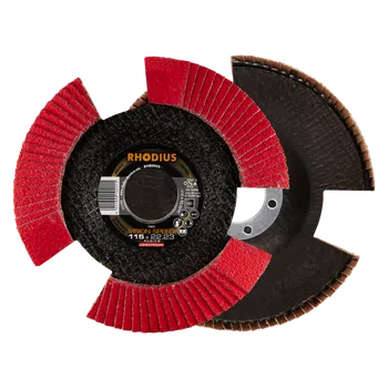 Brusný kotouč RHODIUS Lamelový brusný kotouč VISION SPEED 115 x 22,23 P80 TOPline