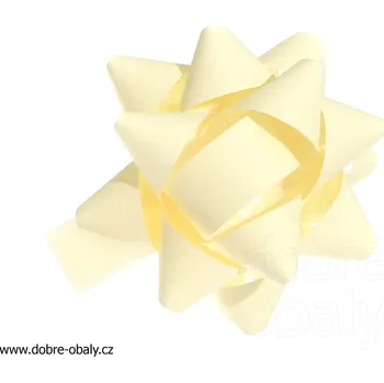 Stuha Dárková rozetka Paper Syntetic 70 mm KRÉMOVÁ