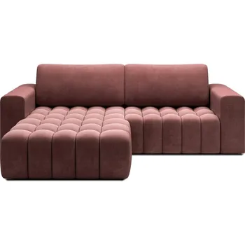 Sedací souprava Rozkládací rohová sedačka BIFIDA 13, růžová látka, levá +možnost VÝNOSU + vyzvednutí ZDARMA