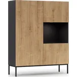 Vitrína BOLSENA, černý mat/dub artisan + vyzvednutí ZDARMA