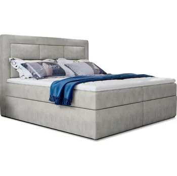 Postel Boxspring KORBELA 02 160x200, béžová látka +možnost VÝNOSU + vyzvednutí ZDARMA