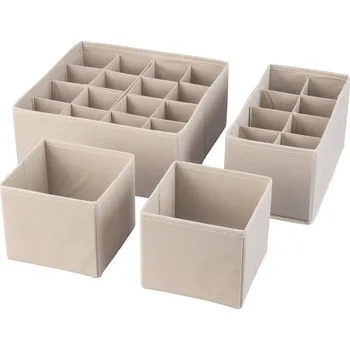 LIVARNO home Organizér do zásuvky, 4 kusy (béžová)