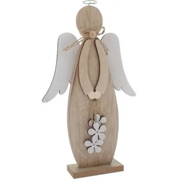 Výtvarná sada Dřevěný anděl 26cm - přírodní