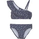 Dívčí dvoudílné plavky s volánky Color Kids Tmavě modré kytičky 128