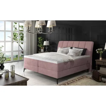 Postel Boxspring PLANIFLORA 10 160x200, růžová látka +možnost VÝNOSU + vyzvednutí ZDARMA