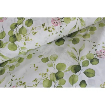 Eukalyptus - zelená - bavlněné plátno, šíře 240cm