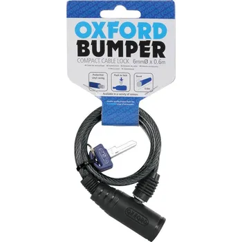 Motozámek OXFORD ochrana proti krádeži (lanko) BUMPER CABLE LOCK SMOKE zámek na klíč 6mm X 600mm barva černá (OXFORD ochrana proti krádeži (lanko) BUMPER CABLE LOCK SMOKE zámek na klíč 6mm X 600mm barva černá)