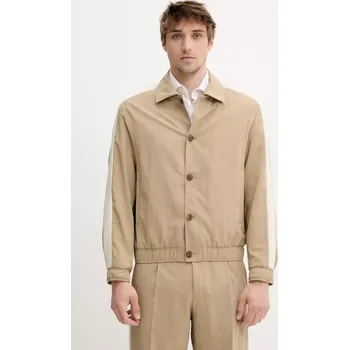 Pánská softshellová bunda Bunda HUGO béžová barva, přechodná, 50538152 80X, vel. 52