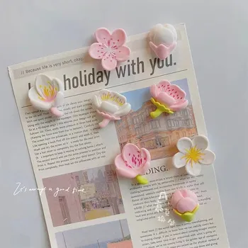 Dekorativní magnet Květ magnet na lednici | Magnetická samolepka - 8ks