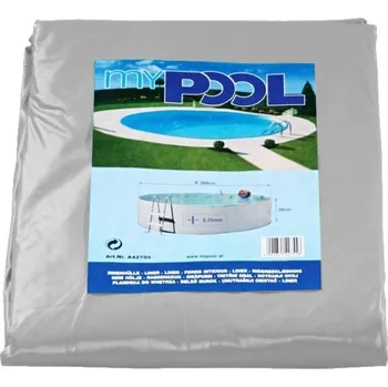 Fólie do bazénu kruh 3,6 x 0,9 m - 0,25 mm šedá