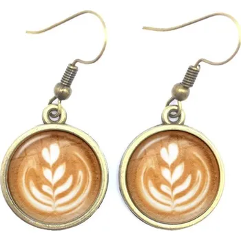 Náušnice Romantické visací náušnice pro milovníky kávy | dámské šperky, visací náušnice, kávový motiv - 18