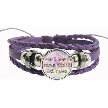 Náramek Duhový fialový náramek přátelství, lgbt motiv | náramek, šperk - 27
