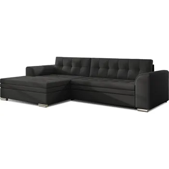 Sedací souprava Rohová sedačka UNTITO, levá, černá ekokůže +možnost VÝNOSU + vyzvednutí ZDARMA