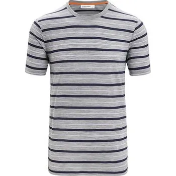 Dámské tričko Pánské tričko Merino Blend Wave SS Tee Stripe Icebreaker Metro velikost oblečení S