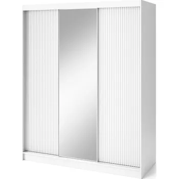 Šatní skříň Šatní skříň SIRENE III se zrcadlem, bílý mat +možnost VÝNOSU + vyzvednutí ZDARMA
