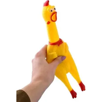 Hračka pro psa Gumová pískací hračka pro psy kuře 30 cm