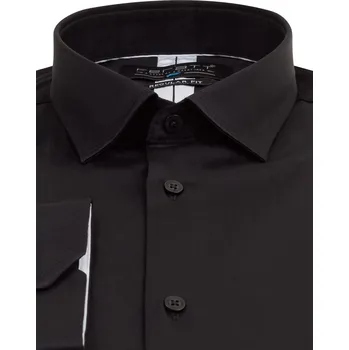 Pánská košile FERATT CONOR REGULAR fit black Velikost: L