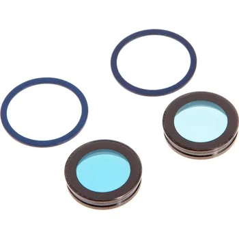 Náhradní kryt pro mobilní telefon Krycí sklíčka zadní kamery Apple iPhone 12 mini / 12 - sada 2ks - modrá - kvalita A+