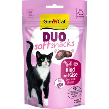 Pamlsek pro kočku 50g GimCat Duo Soft Snacks - hovězí & sýr