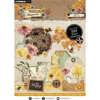 Studio Light Blok s papírovými výseky Studio Light "Sweet Bee Memories", A5, 20 l.