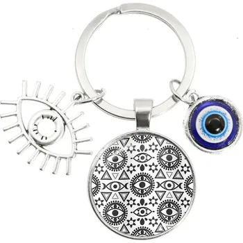 Ochranný přívěsek na klíče s modrým okem proti negativní energii | přívěsek, klíčenka - 15
