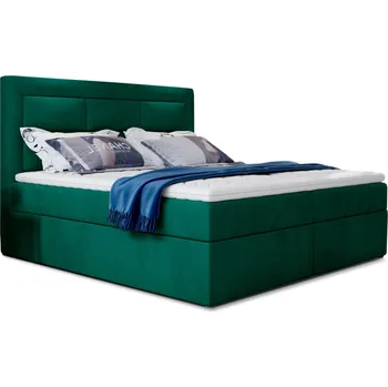 Postel Boxspring KORBELA 12 180x200, zelená látka +možnost VÝNOSU + vyzvednutí ZDARMA