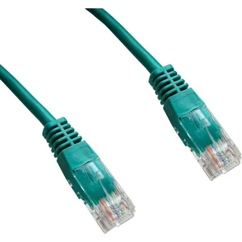 Síťový kabel DATACOM Patch cord UTP CAT5E 1,5m zelený 1484