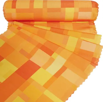 ubrus Ubrusová šála v metráži Oranžová kostka 38 pouze střih