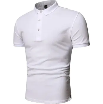 Pánské tričko Bavlněné polo tričko Barva: Bílá, Velikost: S