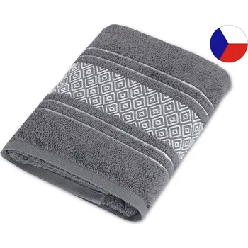 Ručník Luxusní froté ručník 50x100 Mozaika tmavě šedá 550g