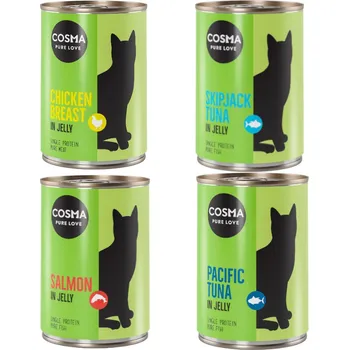 Krmivo pro kočku 6x400g Cosma Original v želé - mix (4 druhy)